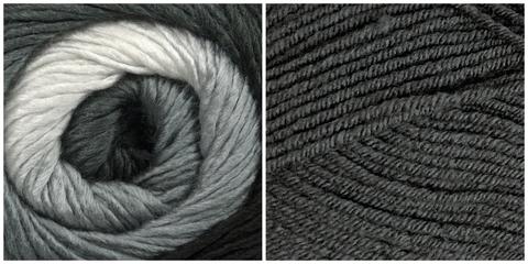 DARK GREY+ PLATINUM - (Sizes 2 X-Large or Large - 3 X-Large) KIT Embossed Phoenix Cardigan - - Bonita Patterns