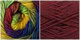 BURGUNDY + POEM - Embossed Phoenix Vortex Shawl KIT - Bonita Patterns