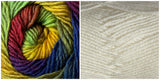 WHITE + POEM - Embossed Phoenix Vortex Shawl KIT - Bonita Patterns