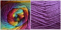 DARK LILAC + PRISM - Falling Leaves Shawl CAL