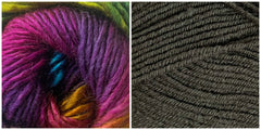 DARK GRAY + PRISM (Sizes Small/Medium or Large - X-Large) Embossed Phoenix Cardigan - - Bonita Patterns
