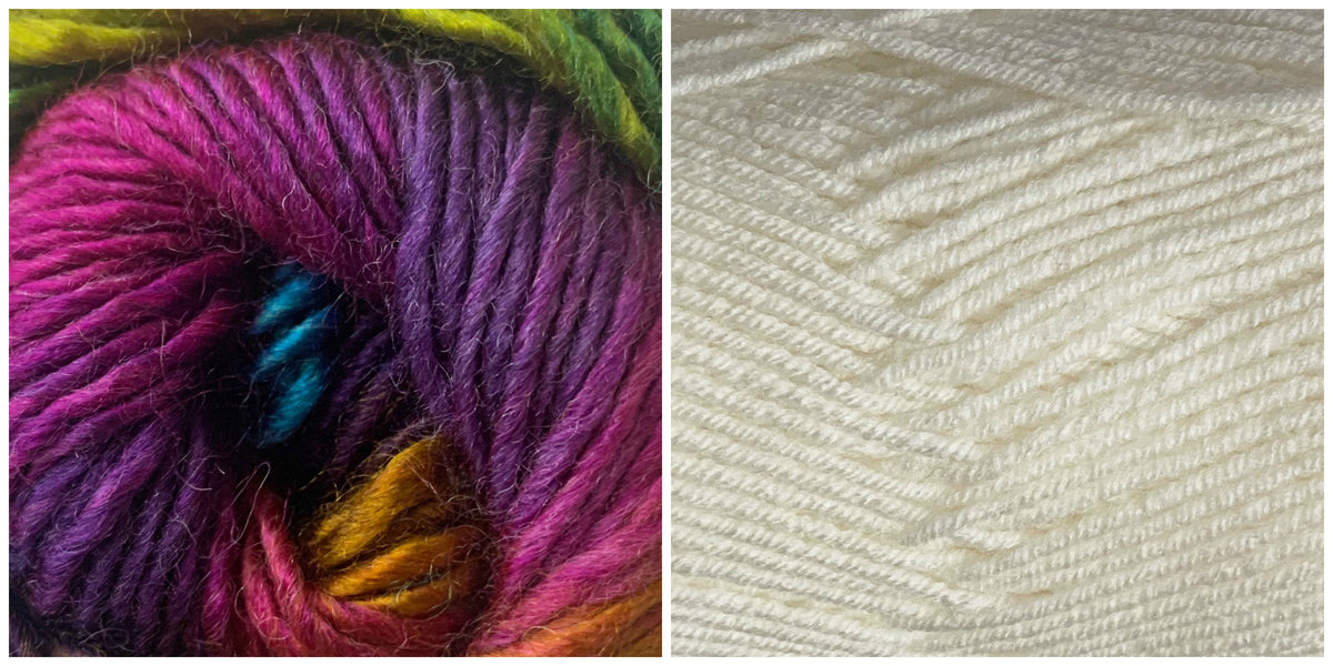 WHITE + PRISM - Embossed Phoenix Vortex Shawl KIT - Bonita Patterns