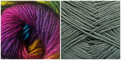 PRISM + DARK GREY - Embossed Phoenix Scarf KIT - Bonita Patterns