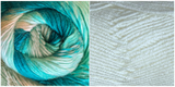 (NEW) WHITE + RAPSODY IN BLUE - Embossed Natura Shawl KIT