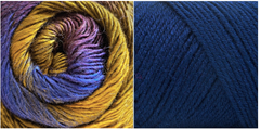 NAVY + SPLENDOR - Falling Leaves Shawl CAL