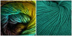 TEAL + TREASURE - Embossed Phoenix Vortex Shawl KIT - Bonita Patterns