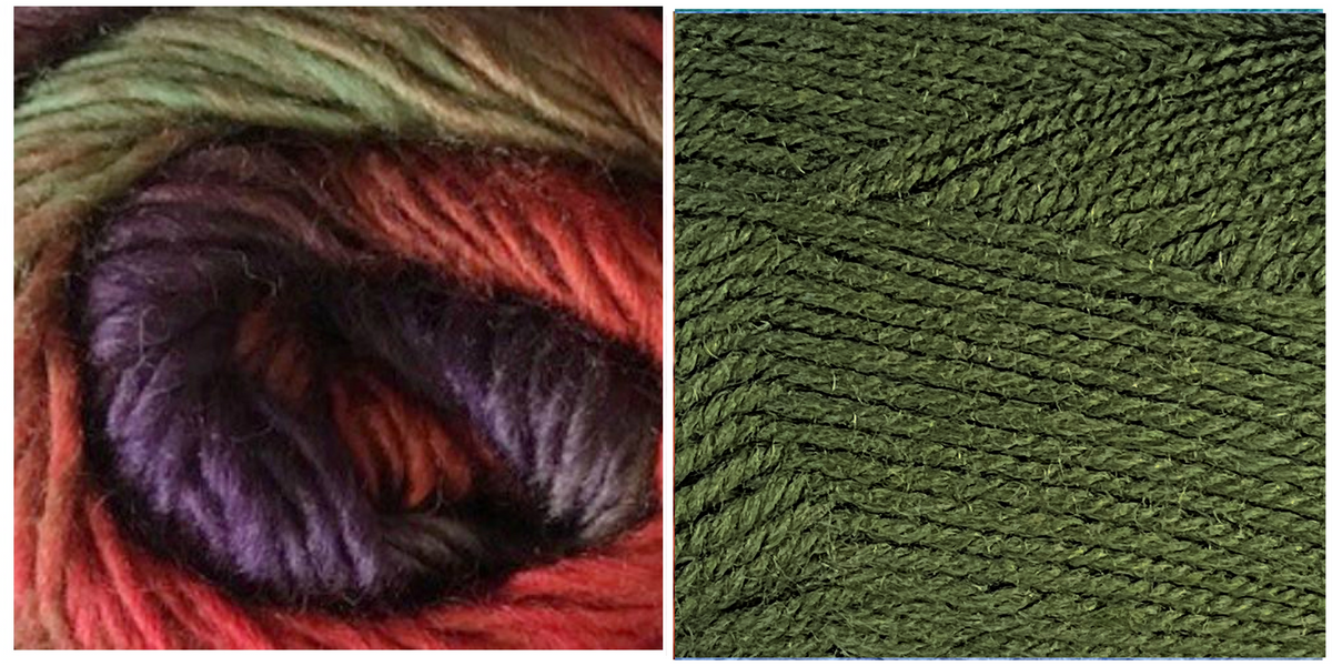 VERDANA + GREEN GRASS  - Falling Leaves Shawl CAL