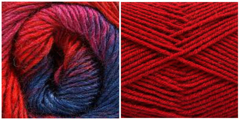 (NEW) RED + VIOLET FIELDS - Embossed Natura Shawl KIT