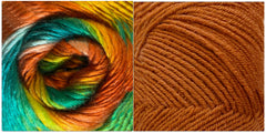 TERRACOTA + WHAT A WONDERFUL WORLD - Falling Leaves Shawl