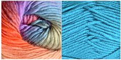 SKY BLUE + ZINNIA - Falling Leaves Scarf YARN KIT