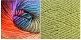 (100% Acrylic) SPRING GREEN + ZINNIA - Embossed Natura Hat KIT