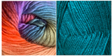 (100% Acrylic) TEAL + ZINNIA - Embossed Natura Gloves KIT