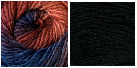 BLACK + BERRY SWIRL - Embossed Phoenix Scarf KIT - Bonita Patterns