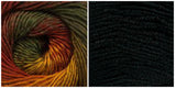 BLACK + EARTHY - Embossed Phoenix Vortex Shawl KIT - Bonita Patterns