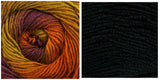 BLACK + FOLIAGE - Embossed Phoenix Scarf KIT - Bonita Patterns