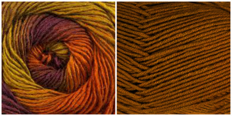 CARAMEL + FOLIAGE - Embossed Phoenix Scarf KIT - Bonita Patterns