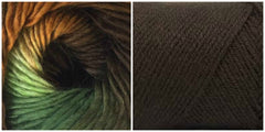 COFFEE + RAINFOREST - Embossed Phoenix Vortex Shawl KIT - Bonita Patterns