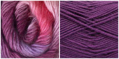 PURPLE + PINK FUCHSIA - Calla Lily Shawl KIT - Bonita Patterns