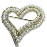 Pearl Heart Brooch - Bonita Patterns