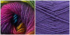 LIGHT LAVENDER + PRISM - Embossed Phoenix Vortex Shawl KIT - Bonita Patterns