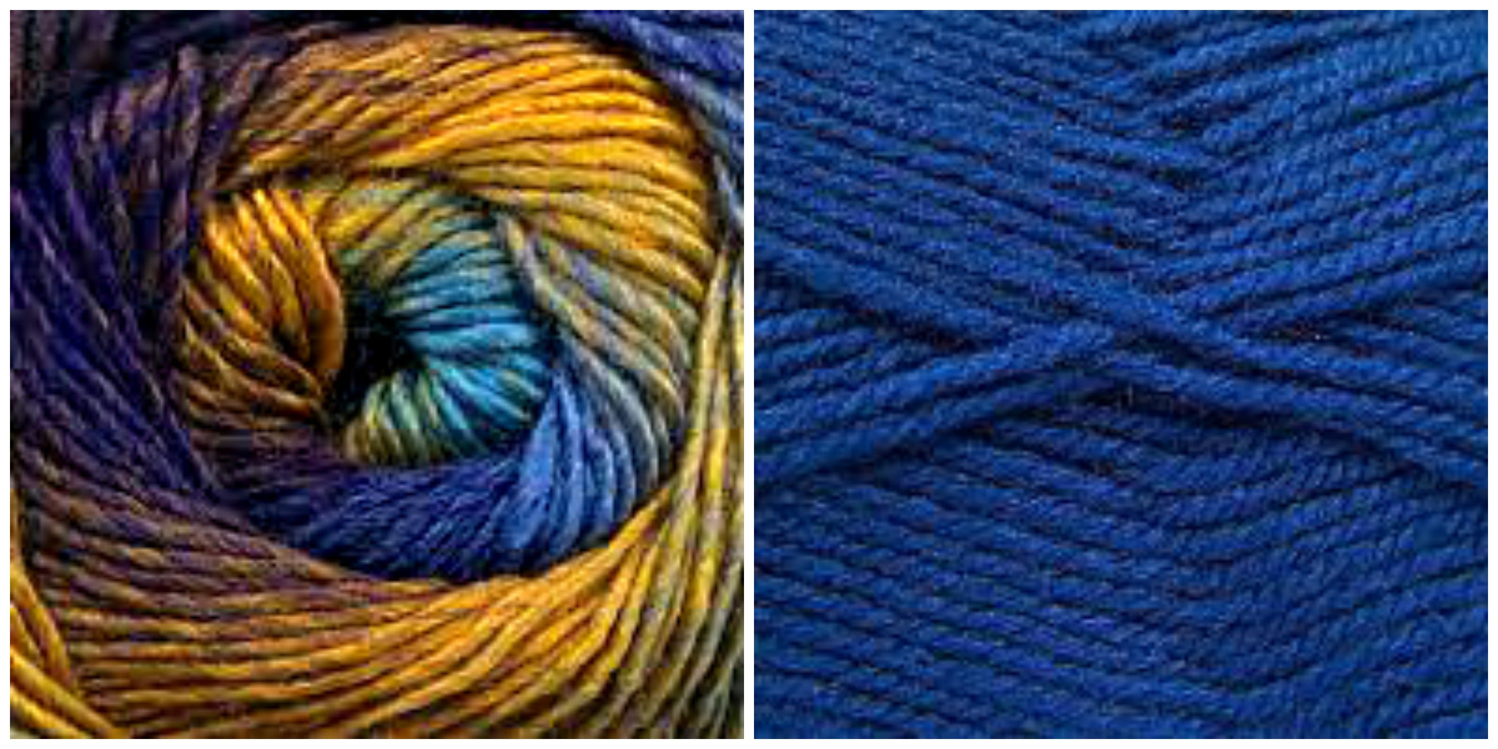 ROYAL BLUE+ PEACOCK - Embossed Phoenix Scarf KIT - Bonita Patterns