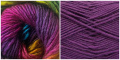 PURPLE + PRISM - Embossed Phoenix Vortex Shawl KIT - Bonita Patterns