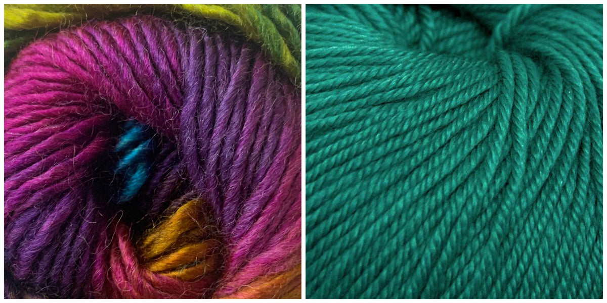 TEAL + PRISM - Embossed Phoenix Vortex Shawl KIT - Bonita Patterns
