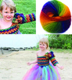 Crocodile Stitch Rainbow Princess Dress Ages 4-6 - Bonita Patterns