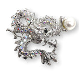 Silver Dragon with Pearl Brooch - Bonita Patterns