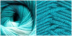 100% ACRYLIC - TURQUOISE + TURQUOISE DEGRADE Phoenix Cape Kit - Bonita Patterns