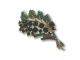 Turquoise Leaf Brooch with stones - Bonita Patterns