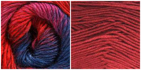 DARK RED+ VIOLET FIELDS - Embossed Phoenix Scarf KIT - Bonita Patterns