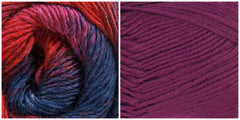 FUCHSIA + VIOLET SHADES - Embossed Phoenix Vortex Shawl KIT - Bonita Patterns